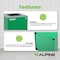 Alpine Industries Square Recycling Bin, 29 Gallons, Green Can, Square Opening Lid, for Trash ALP4450-KIT-GRN-S-TR - alternate 6